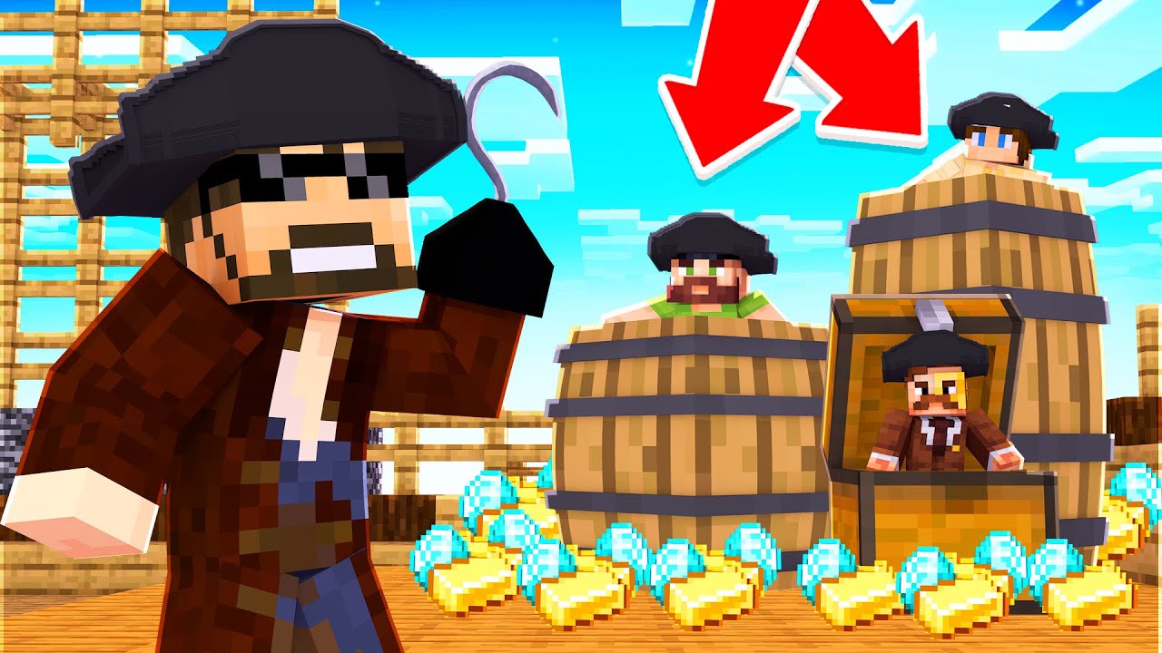 Minecraft Hide and Seek as TINY Pirates