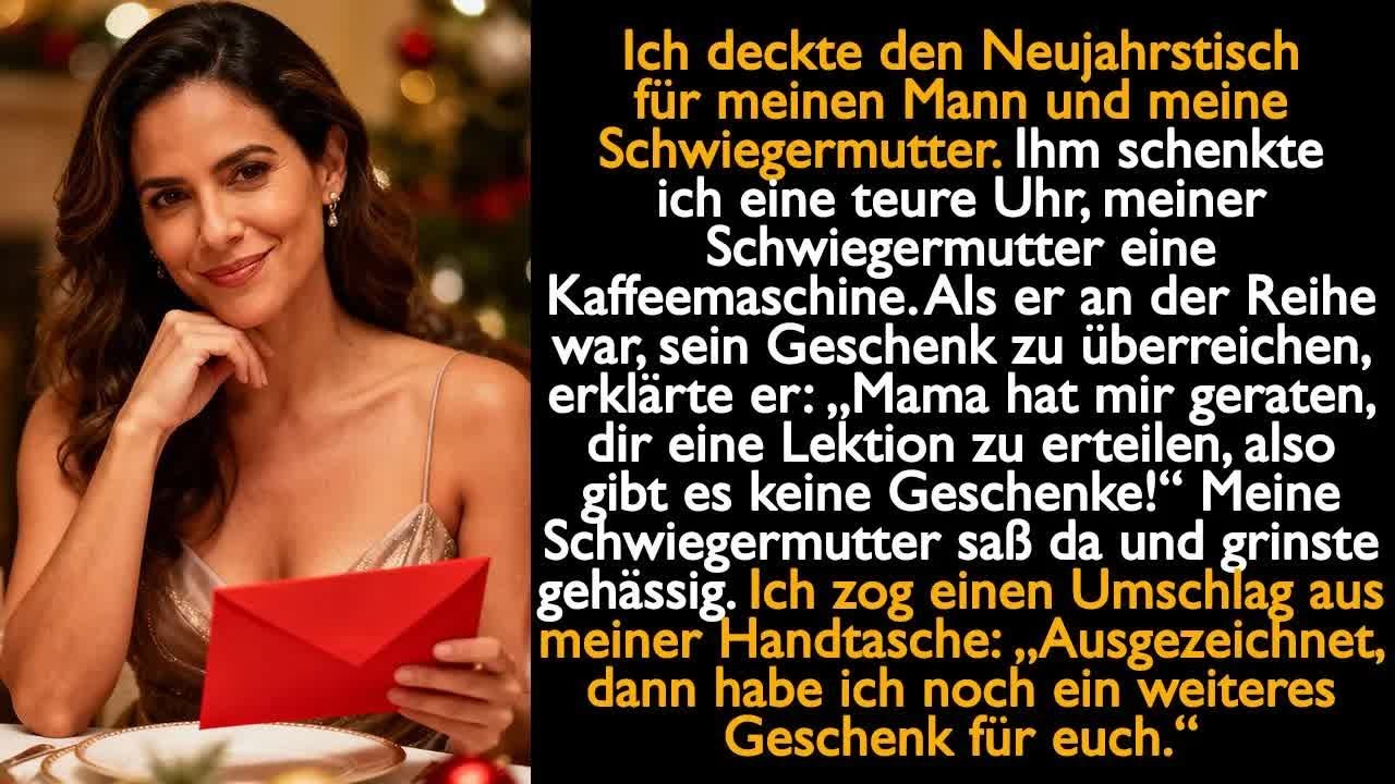 „Mama hat mir geraten dir eine Lektion zu erteilen, deshalb gibt es keine Geschenke“ sagte mein