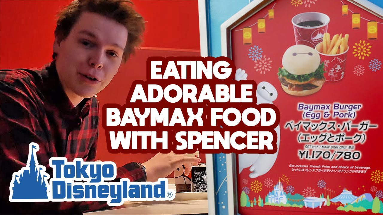 Eating Adorable Baymax Food with Spencer - Tokyo Disneyland