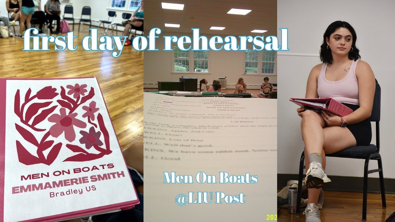 first day of men on boats rehearsal - LIU POST MT