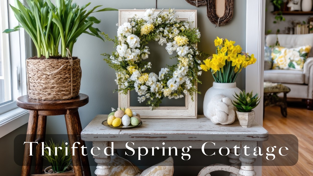 Thrifted Spring Cottage Makeover 🌼| Cozy Rustic Vintage Decor for Small Homes