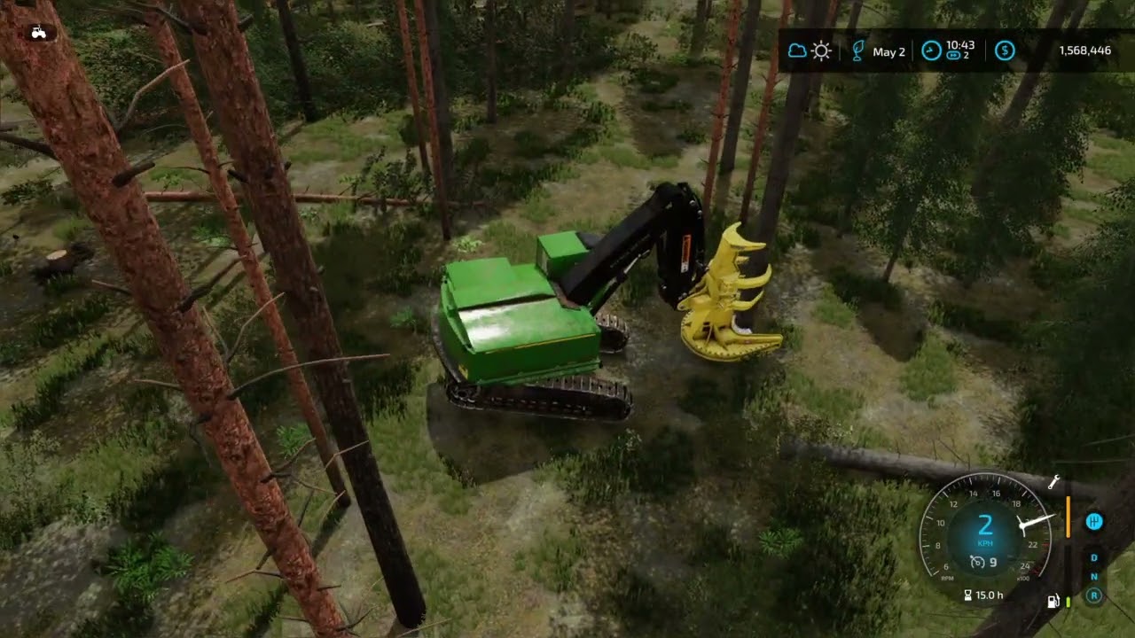 FS 22 Logging, Wild River Lumber Co. Running the track cutter at the new power line track.