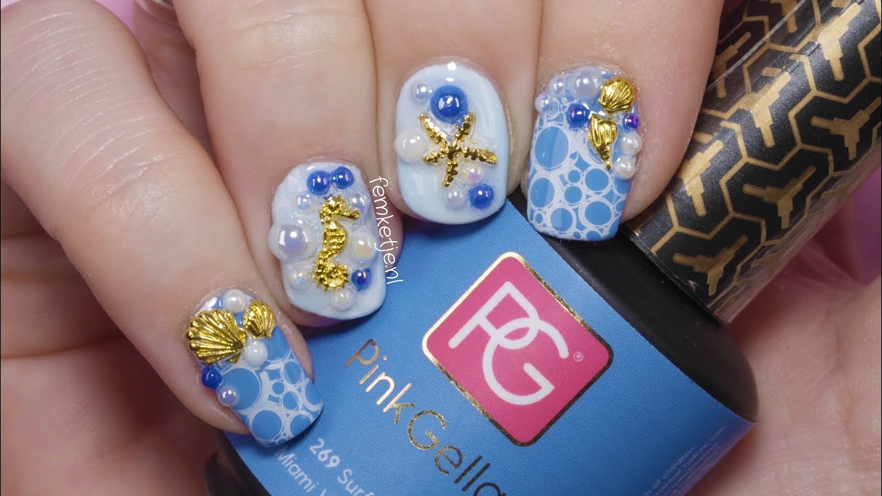 ⚓Nautical Nail Design (For Super Short Natural Nails!) - femketjeNL