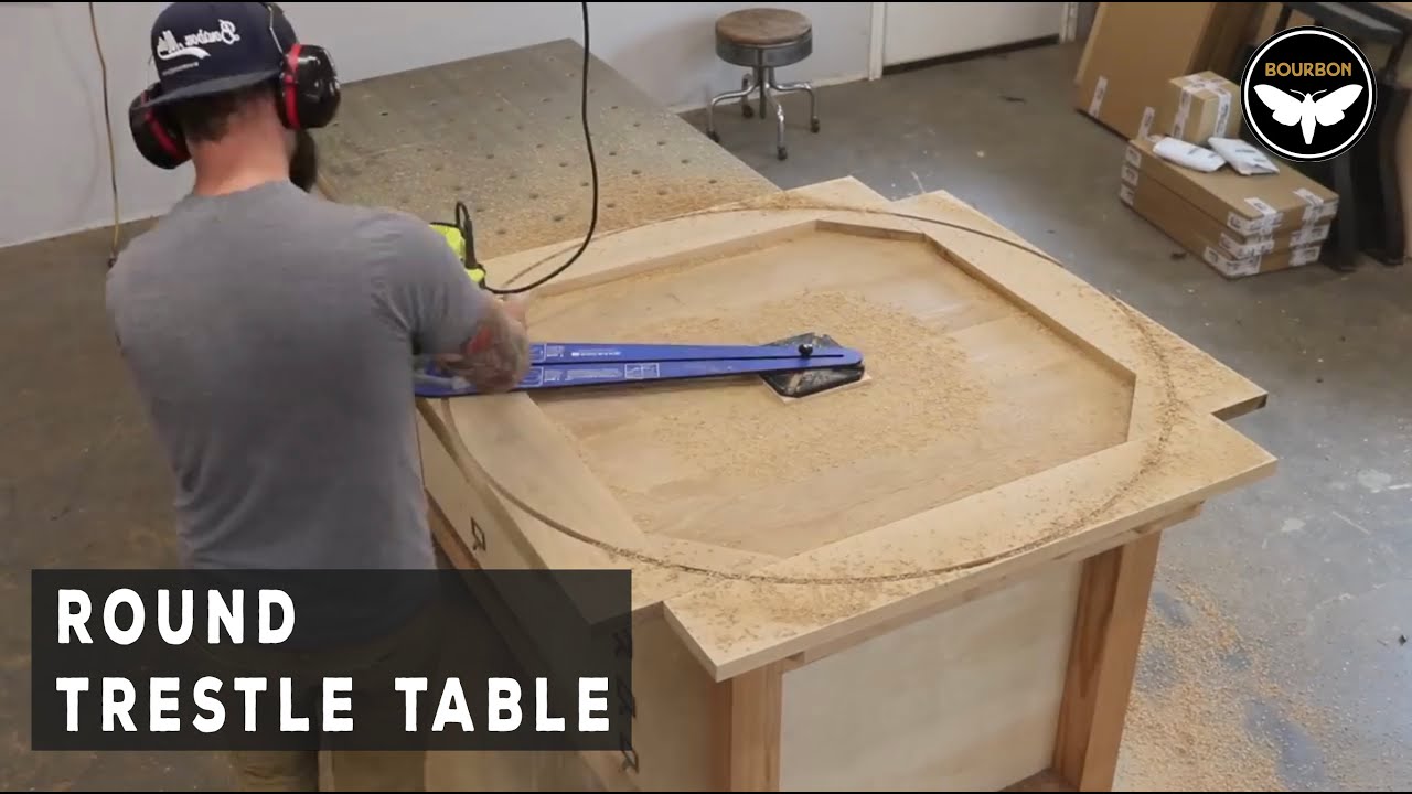 Round Trestle Table || Beginner Woodworking Project