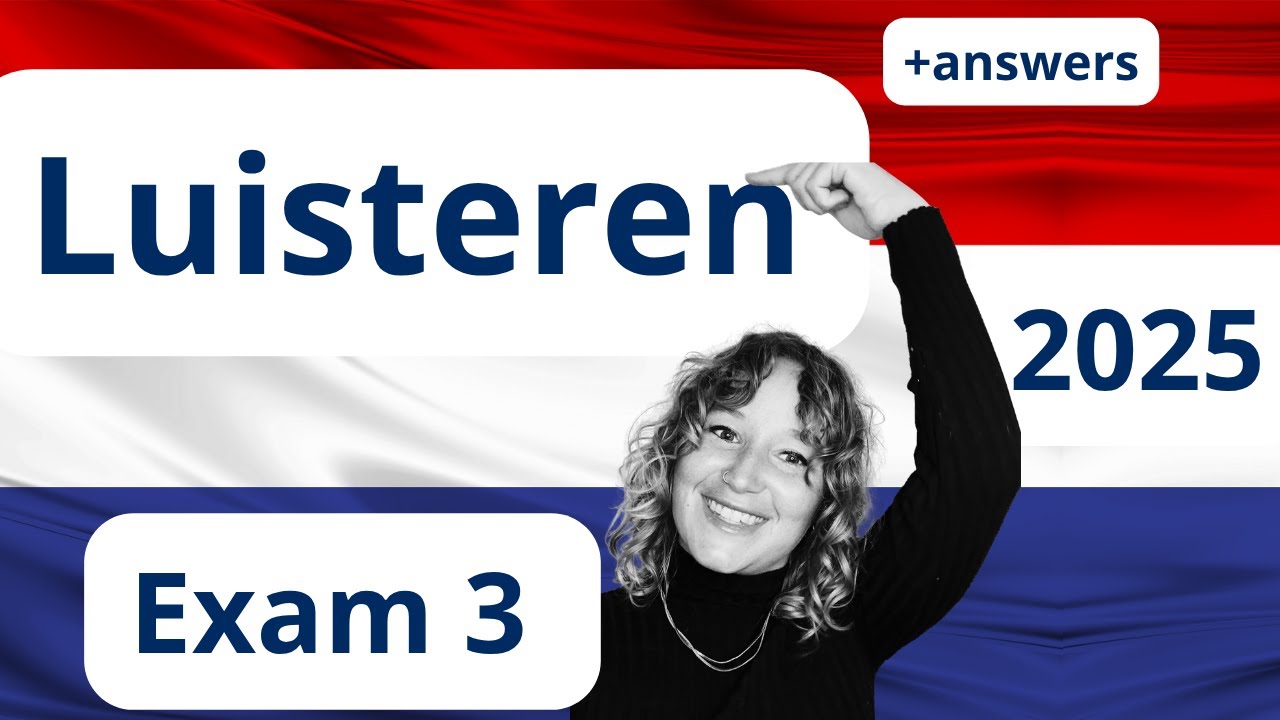 NEW Dutch Listening Practice EXAM A2– Full Exam  3 Prep for Expats in the Netherlands #inburgering