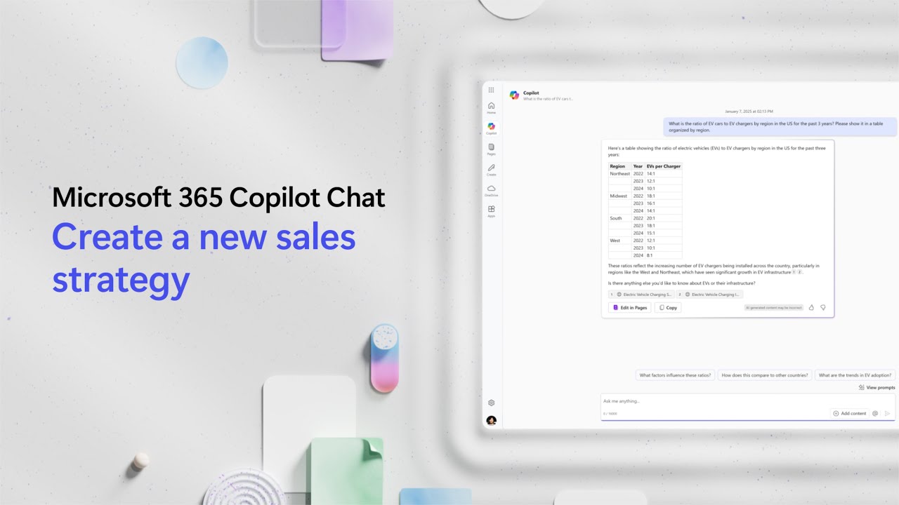 Create a sales strategy with Microsoft 365 Copilot Chat