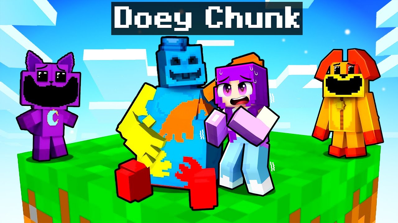 Minecraft ama TEK CHUNK POPPY PLAYTİME'da Hayatta Kalmak!