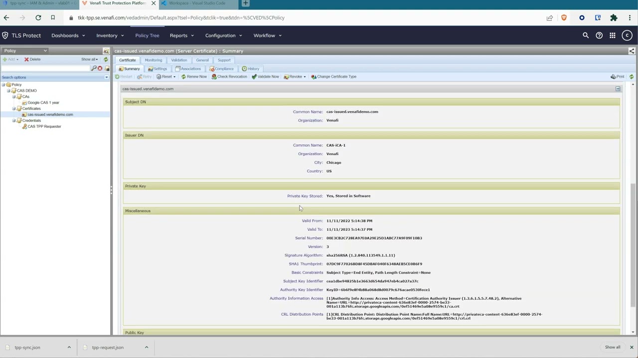 Venafi TPP with Google CAS