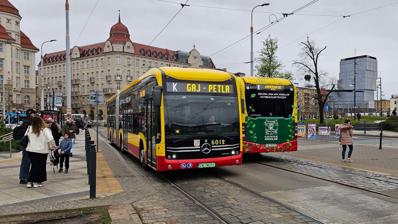 [🇵🇱PL] MPK Wrocław - Mercedes-Benz O530G eCitaro #6012 - [🚍K➡️GAJ - PĘTLA]
