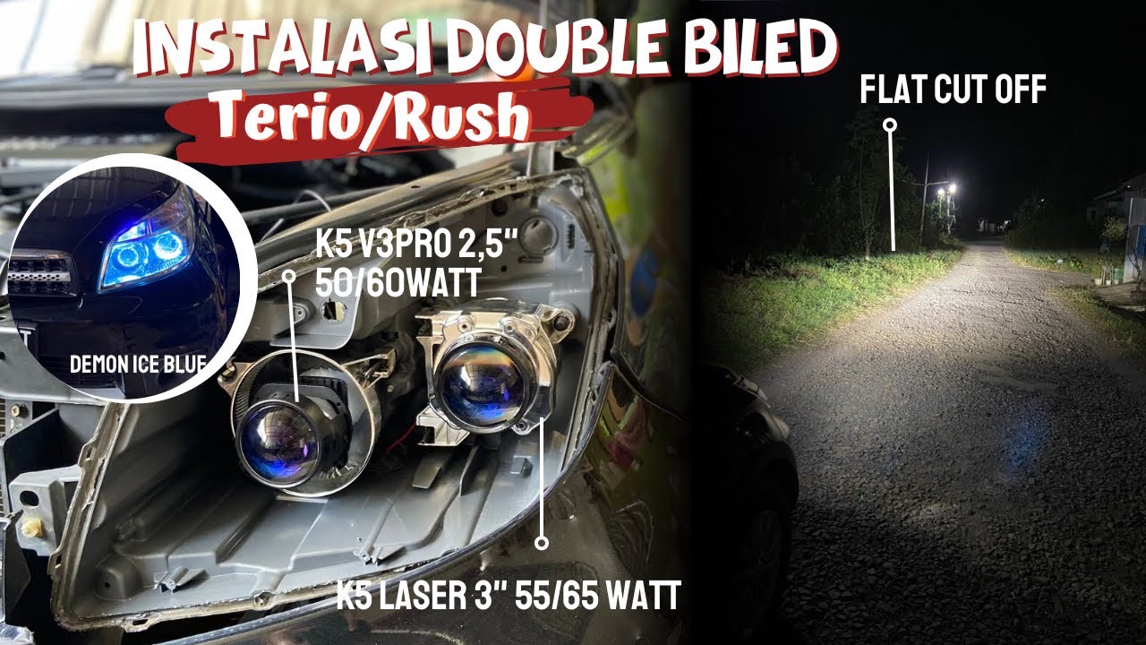 Pasang Double BILED di Terios/Rush | Terang Maksimal !