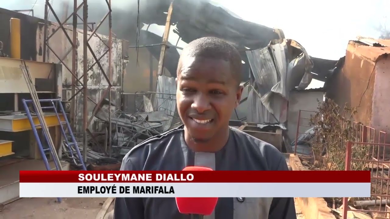 INCENDIE LE FEU CONSUME L' USINE DE LA GALERIE MARIFALA