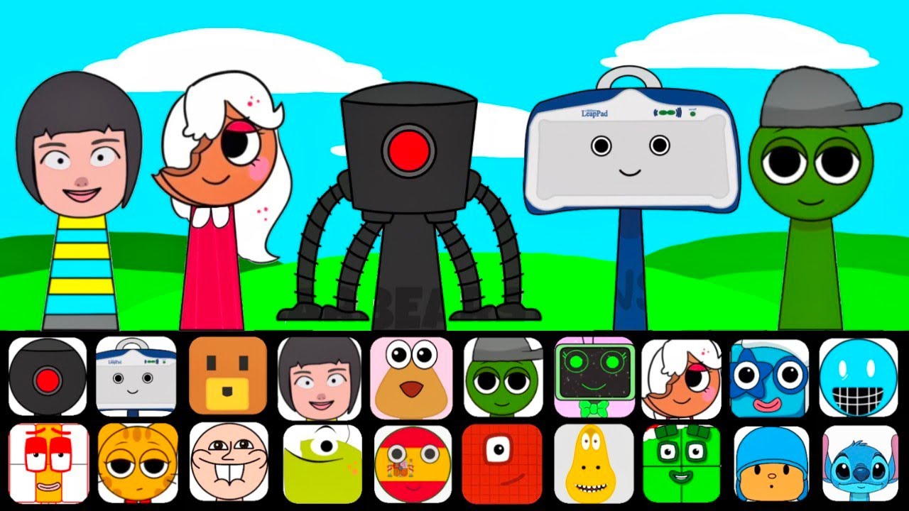 🔥 NEW Sprunki OCs Characters – Megumi, Ginger, Omnidroid, LittleTouch LeapPad, Deldel