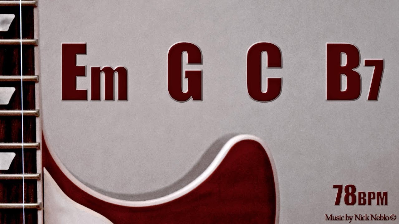 Slow Rock Emotional Ballad Guitar Backing Track E minor Jam