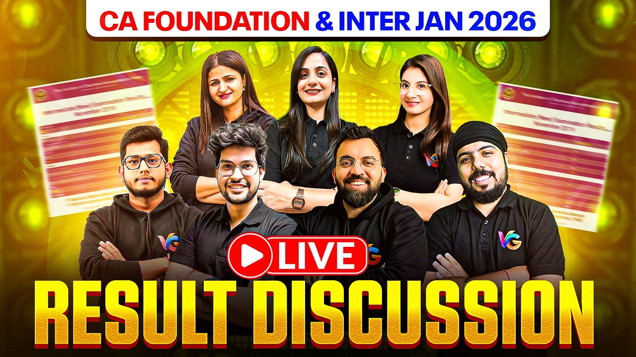 CA Foundation & Inter Jan 2026 🎓 Live Result Discussion 🔥 | CA by VC Gurukul
