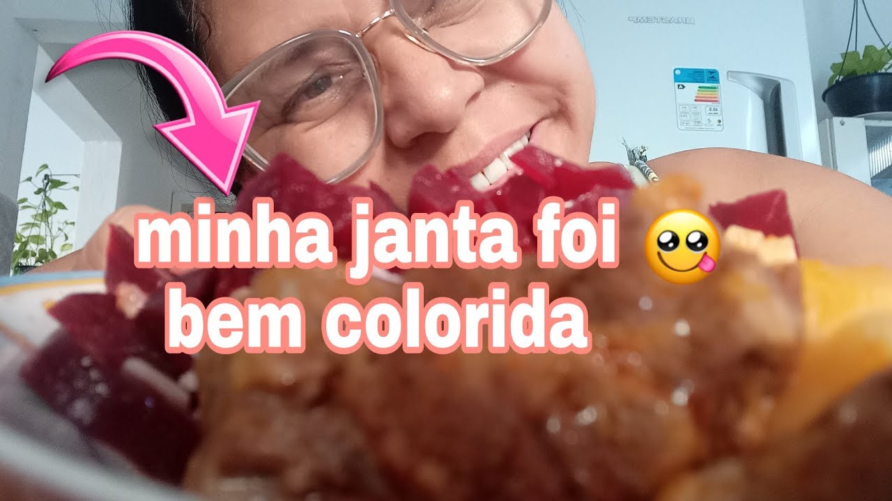 mostrei minha janta  bem colorida 😋