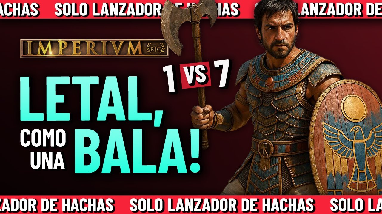 🪓🎯 ¿Puede SOLO el LANZADOR de HACHAS ganar un 1 VS 7? 🎯🪓 Con POBLACIÓN ALTA! 👥| IMPERIUM 3
