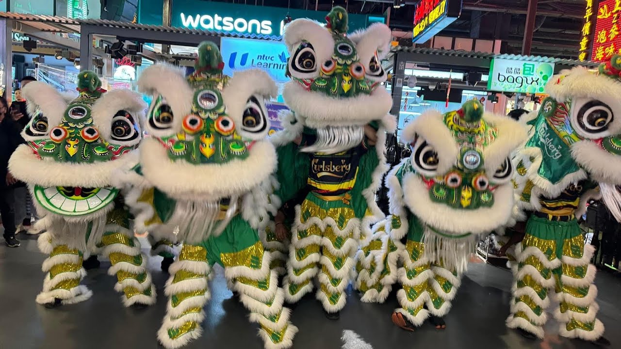 獅城勁勇龍师院Shi Cheng Jin Yong Lion & Dragon Dance Performance at Jurong Point