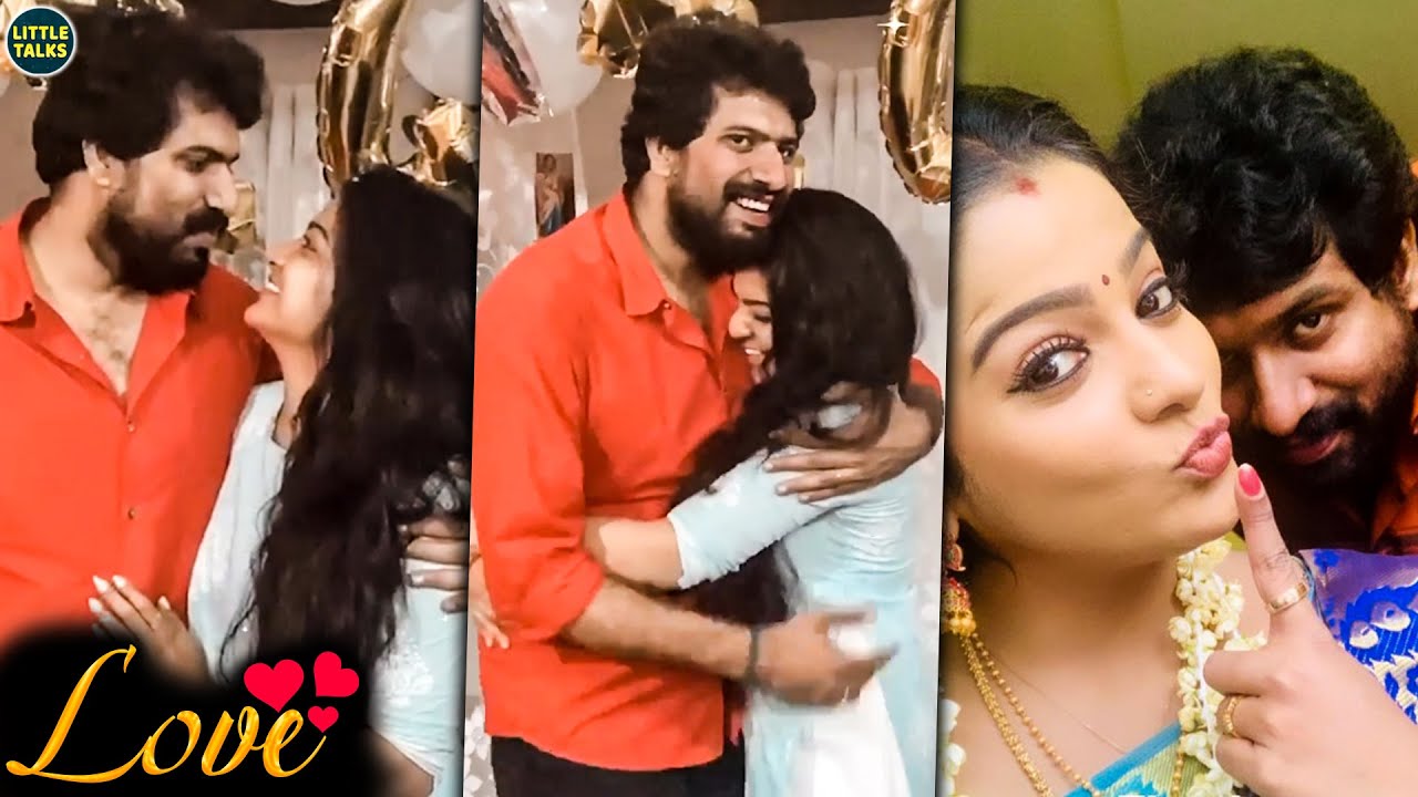 Chithu-வுக்கு Romantic Kiss கொடுத்த வருங்கால கணவர் Hemanth - Cute Video | Pandian Stores Mullai