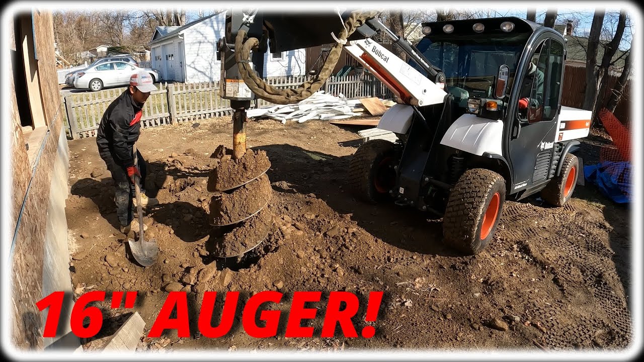 Using A 16 Inch Auger On Our Toolcat 5600 To Dig Footings!