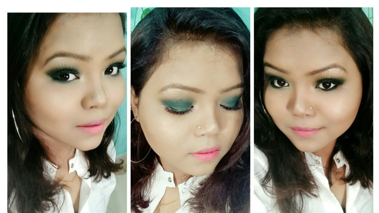 Green Smokey Eyes Makeup Tutorial || VASUNDHARA YADAV ||