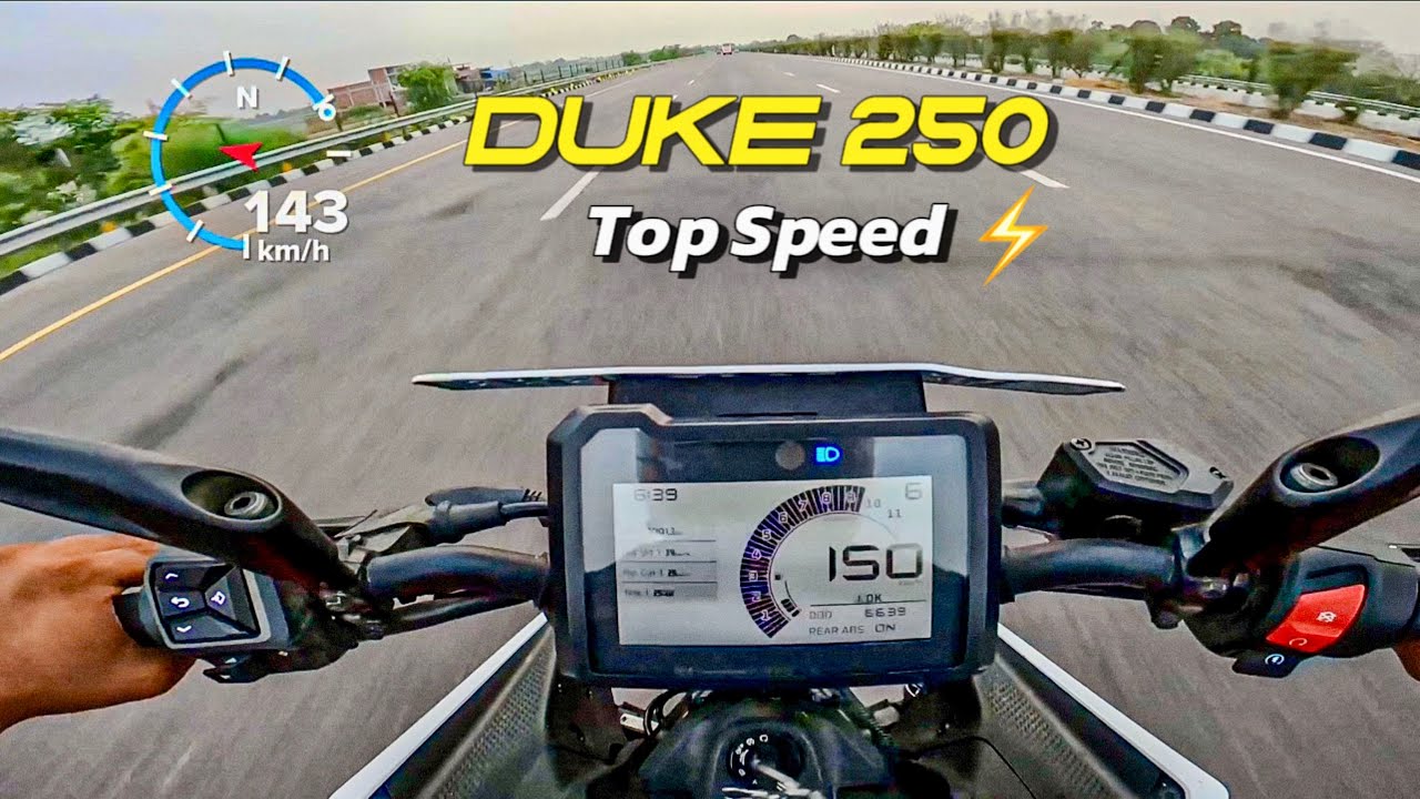 2024 KTM DUKE 250 : TOP SPEED | MAX PULL ⚡️|