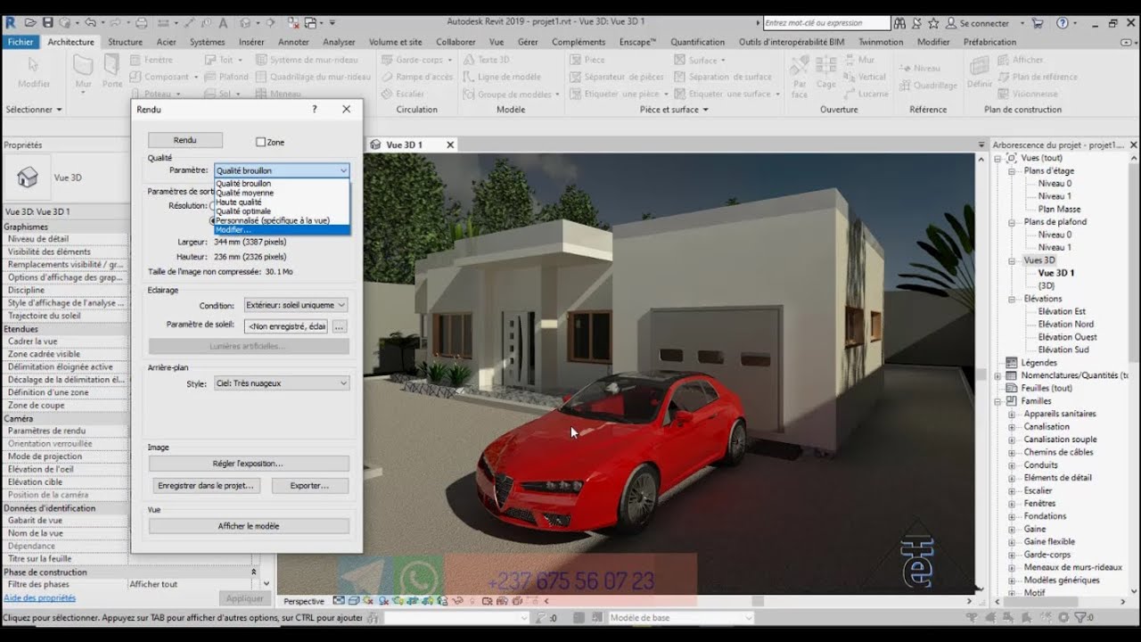 (SUITE)TUTO PROJET COMPLET REVIT ARCHITECTURE EN FRANCAIS DE A à Z _ETandTUTOS