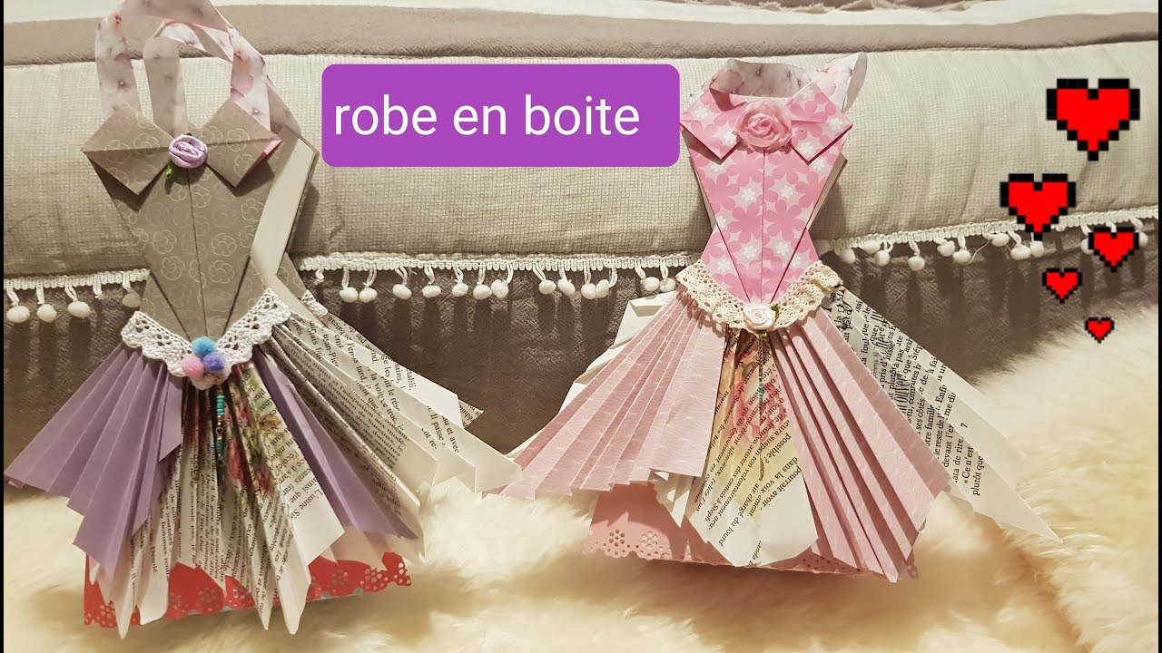 défi réussi !!! boite robe élégante et facile #scrapbooking #idéesscrap
