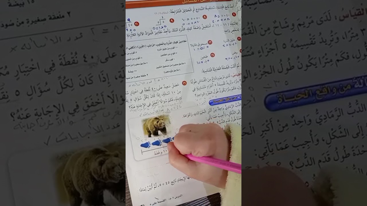 حل واجب الرياضيات صفحة ٣١ صف ثالث ابتدائي...