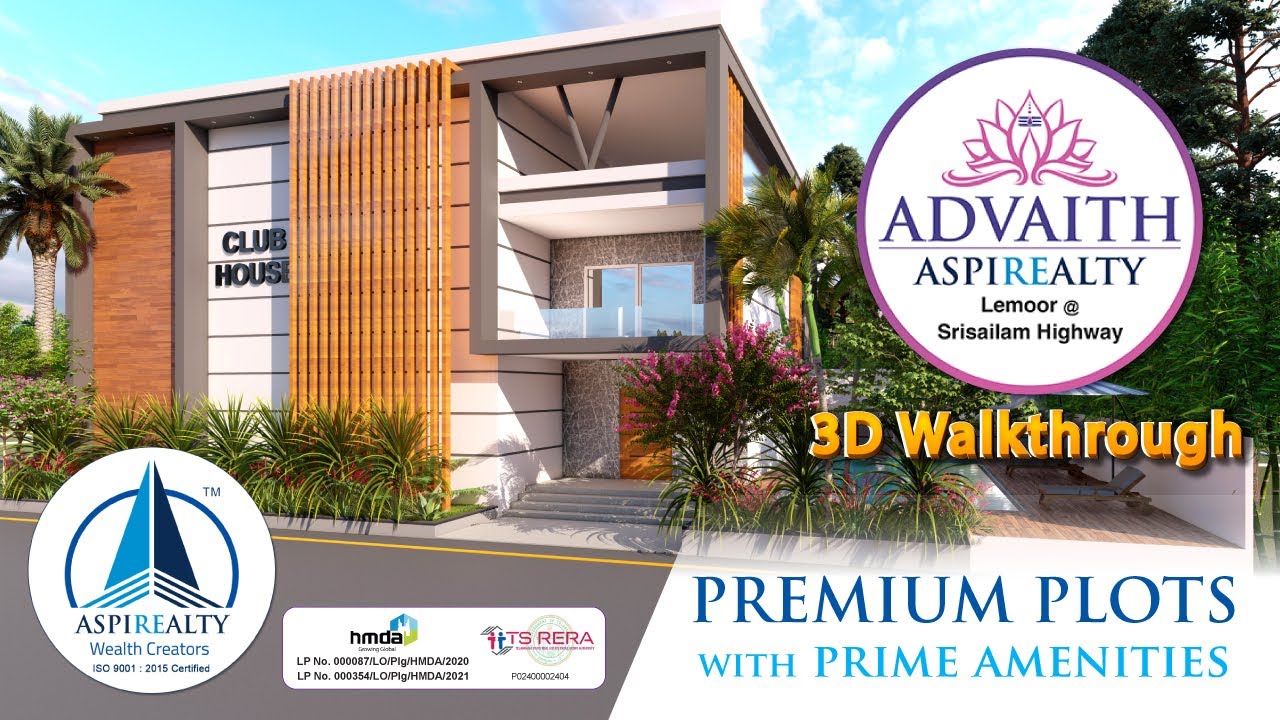 Open Plots in Srisailam Highway | Aspirealty Advaith 3D Walkthrough | Lemoor @ Hyderabad Real Estate