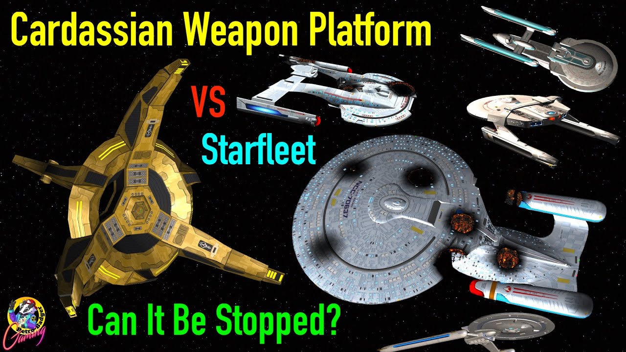 Federation Starships VS Cardassian Weapons Platform - Star Trek Starship Battles