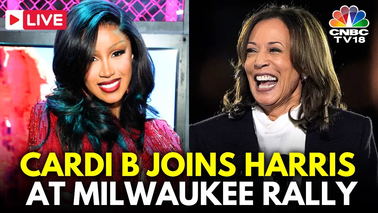 LIVE: Cardi B Campaigns with Kamala Harris in Milwaukee Rally | GloRilla | US Early Voting | N18G