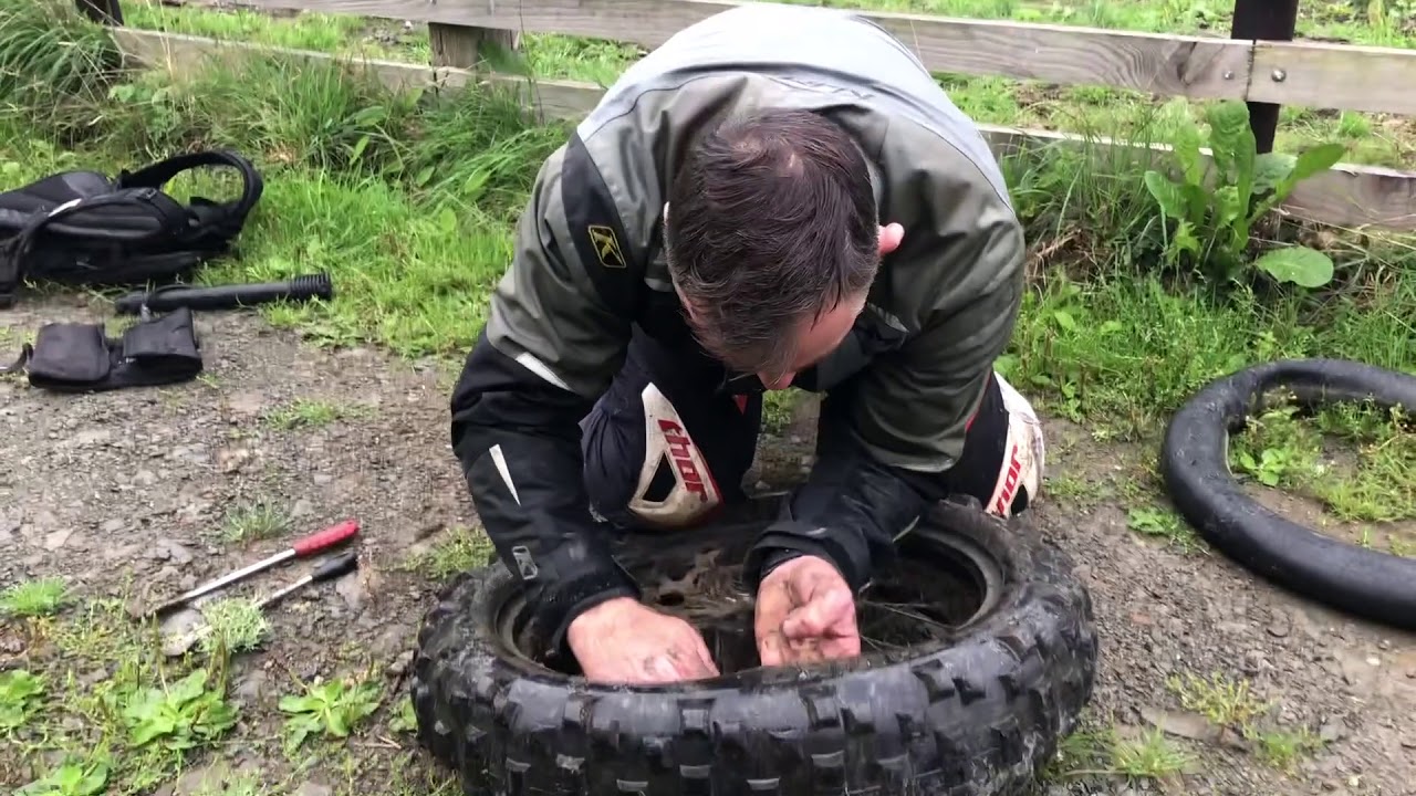 Quick dirt bike puncture fix