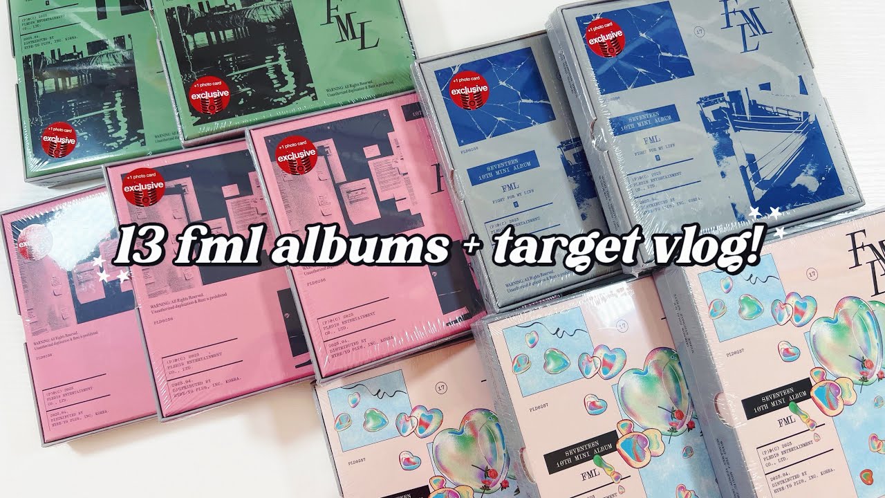 unboxing 13 seventeen fml albums! ✿ going to 3 targets + all versions!