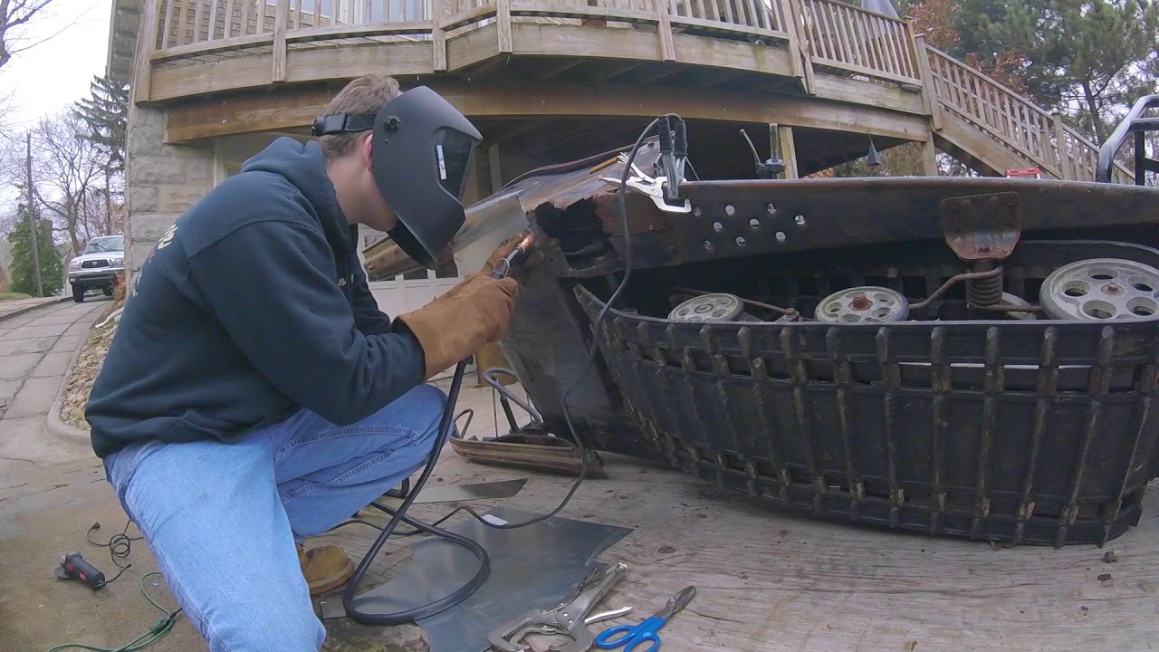 Budget Snowmobile Build Pt. 3 - Snowmobile Rust Repair