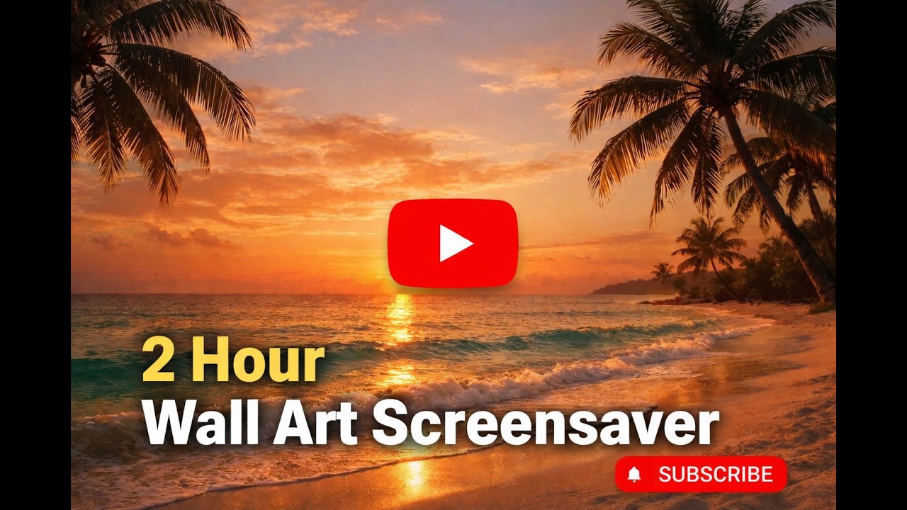 Sunset In Paradise | Wall Art | Screensaver | 2 Hour Background for TV