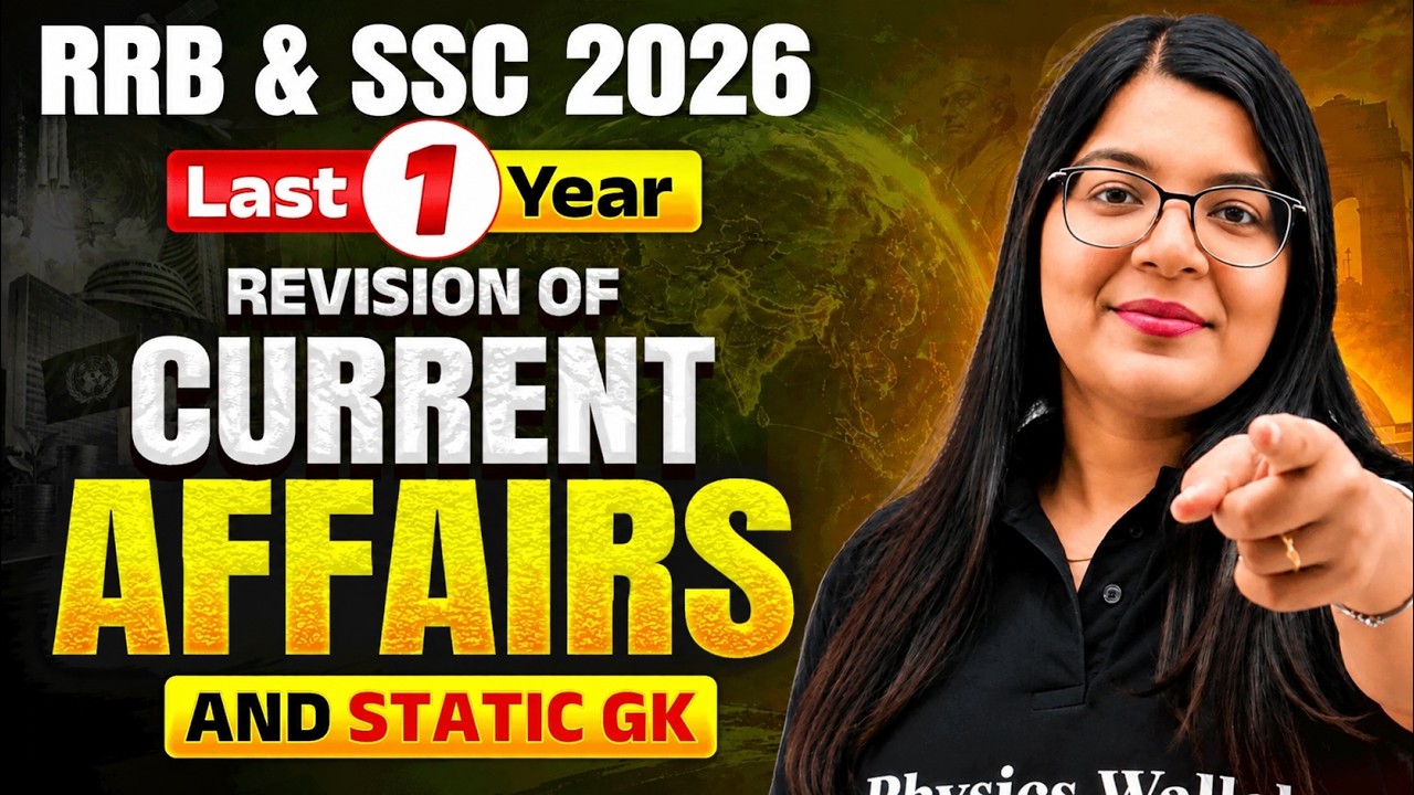 Last 1 Year Current Affairs & Static GK Revision | Complete Revision For SSC JE, RRB JE & State Exam