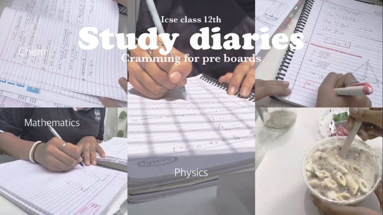 Study diaries📚 : cramming for 1st pre  boards // lot’s of studying // ICSE 12th study vlog