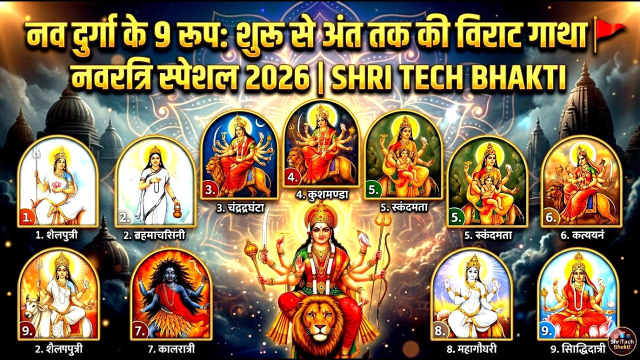 Nav Durga Ke 9 Roop: Shuru Se Ant Tak Ki Viraat Gatha 🚩 | Navratri Special 2026 | ShriTech Bhakti
