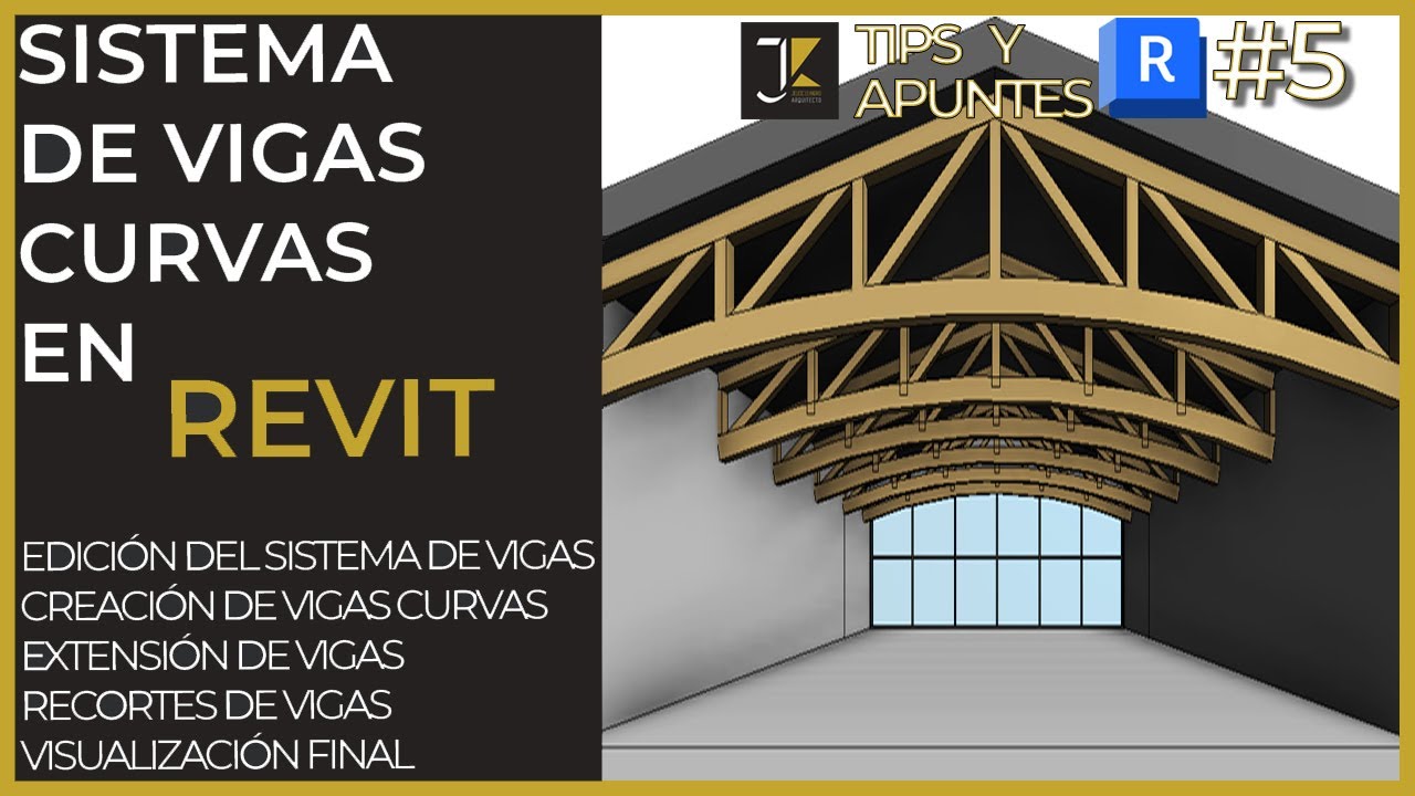 REVIT | Apuntes y tips | Nº5 - Cómo crear sistema de vigas curvas o customizables en REVIT !