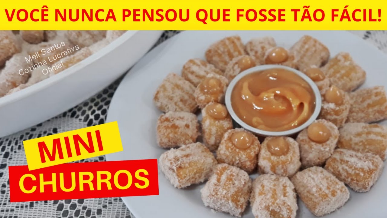 MINI CHURROS FÁCIL DE FAZER E SEM MÁQUINA. FAÇA PARA SUA FAMÍLIA!😍