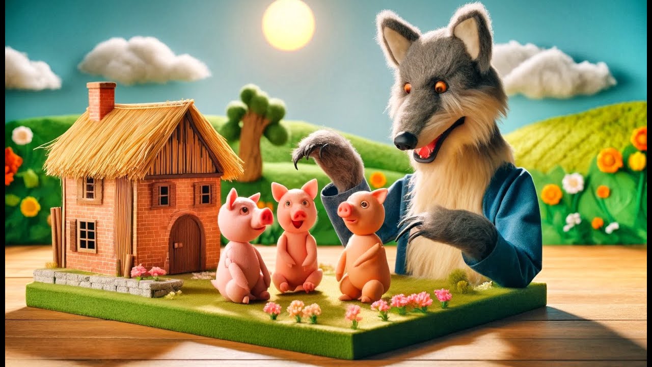 🐷🐷🐷 The Three Little Pigs and the Big Bad Wolf 🐺🎭 - Fun Puppet Show!