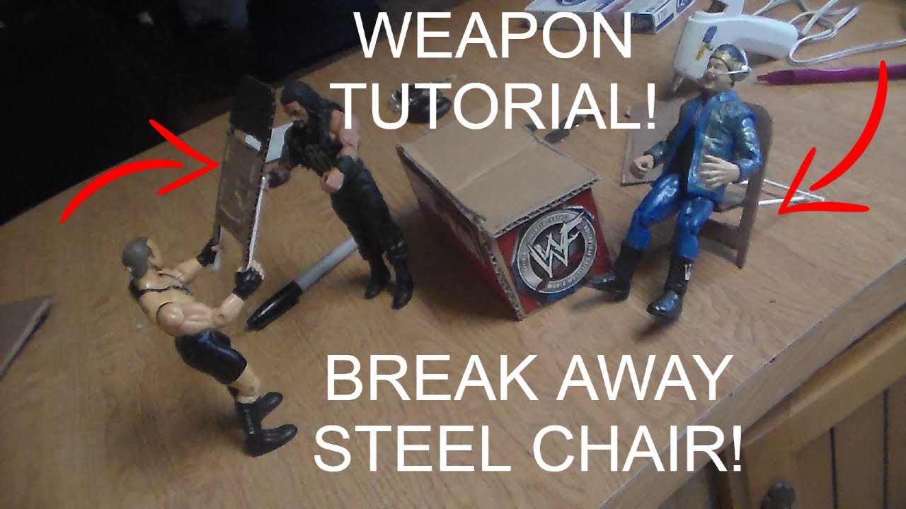 WWE WWF BREAK AWAY STEEL CHAIR FOR FIGURES TUTORIAL!