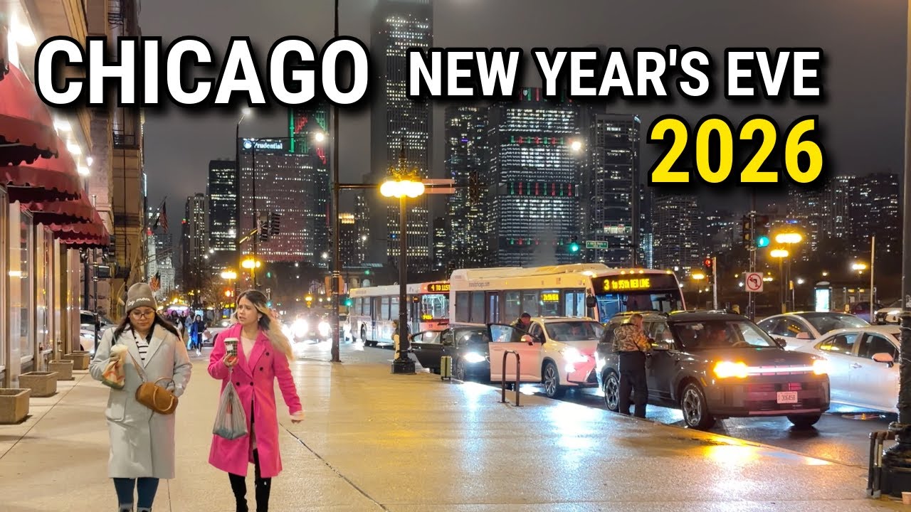 Chicago New Year's Eve 2026 🎉 Walking Tour On Wednesday | December 31, 2025 | 4K 60fps City Sounds