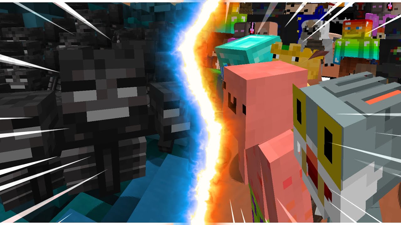 100 Minecraft Players vs 100 Withers