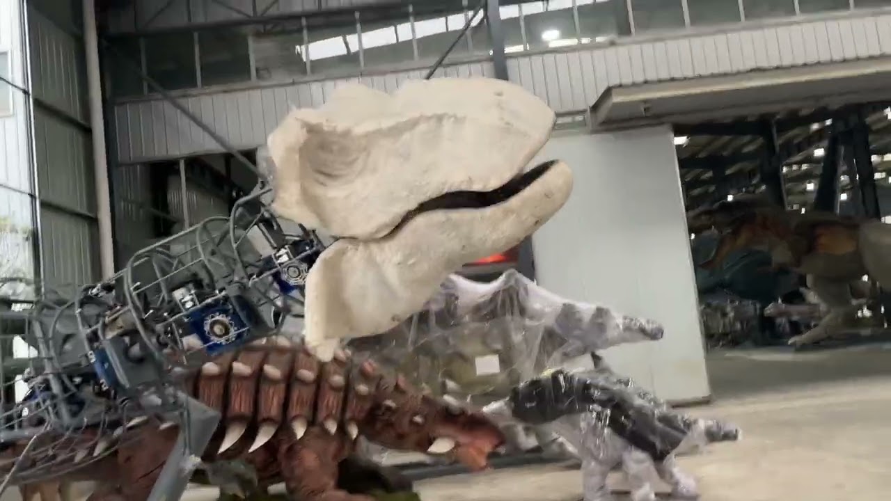 animatronic dinosaur testing