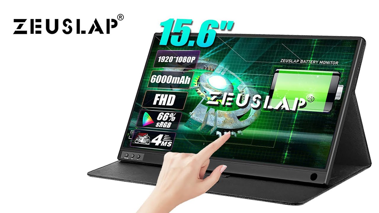 Сенсорный портативный монитор ZEUSLAP, 15.6