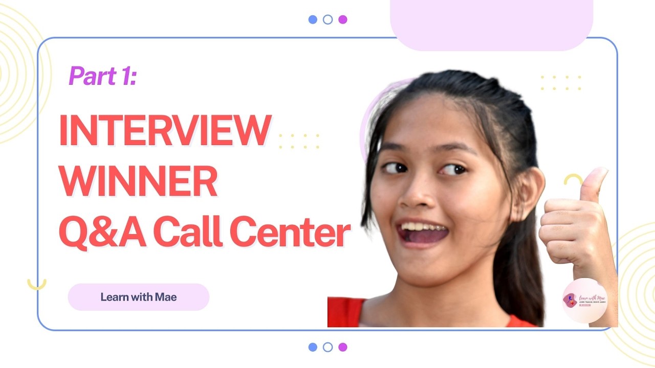 Call Center Interview Q&A | English Answers with Tagalog Guide