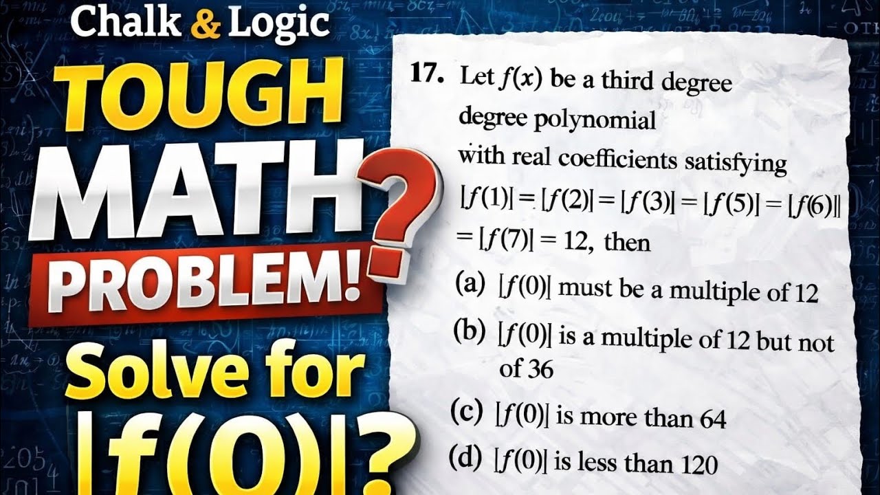 Hidden Symmetry in a Cubic Polynomial | JEE Advanced Problem 