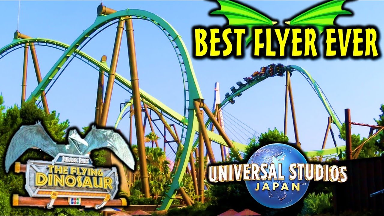 Лучшие в мире летающие американские горки! «Летающий динозавр», Universal Studios Japan (обзор и ...