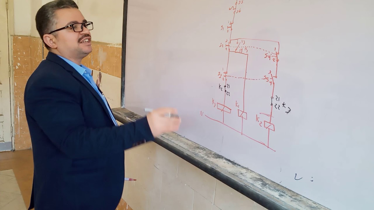 بدء الحركه لمحرك ثلاثي الأوجه عن طريق نجمه / دلتا يدوي لمادة الرسم الفني تخصص كهرباء (عام+ مهنى)